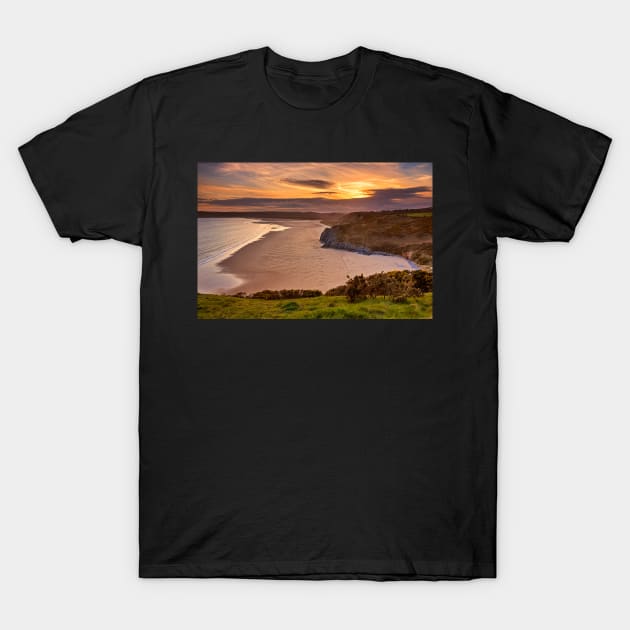 Tor Bay and Oxwich Bay T-Shirt by dasantillo